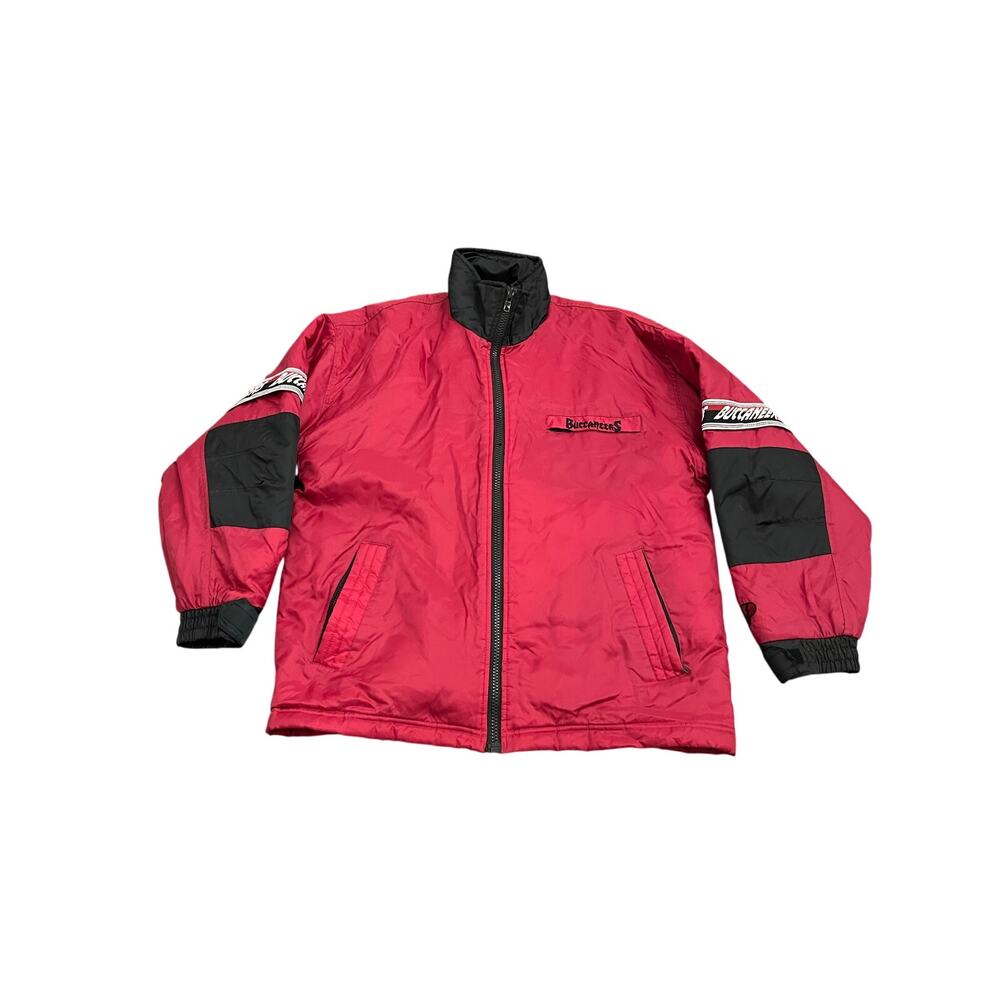 Pro Player NFL Tamba Bay Buccaneers Spellout Vintage Puffer Zip Jacket Medium